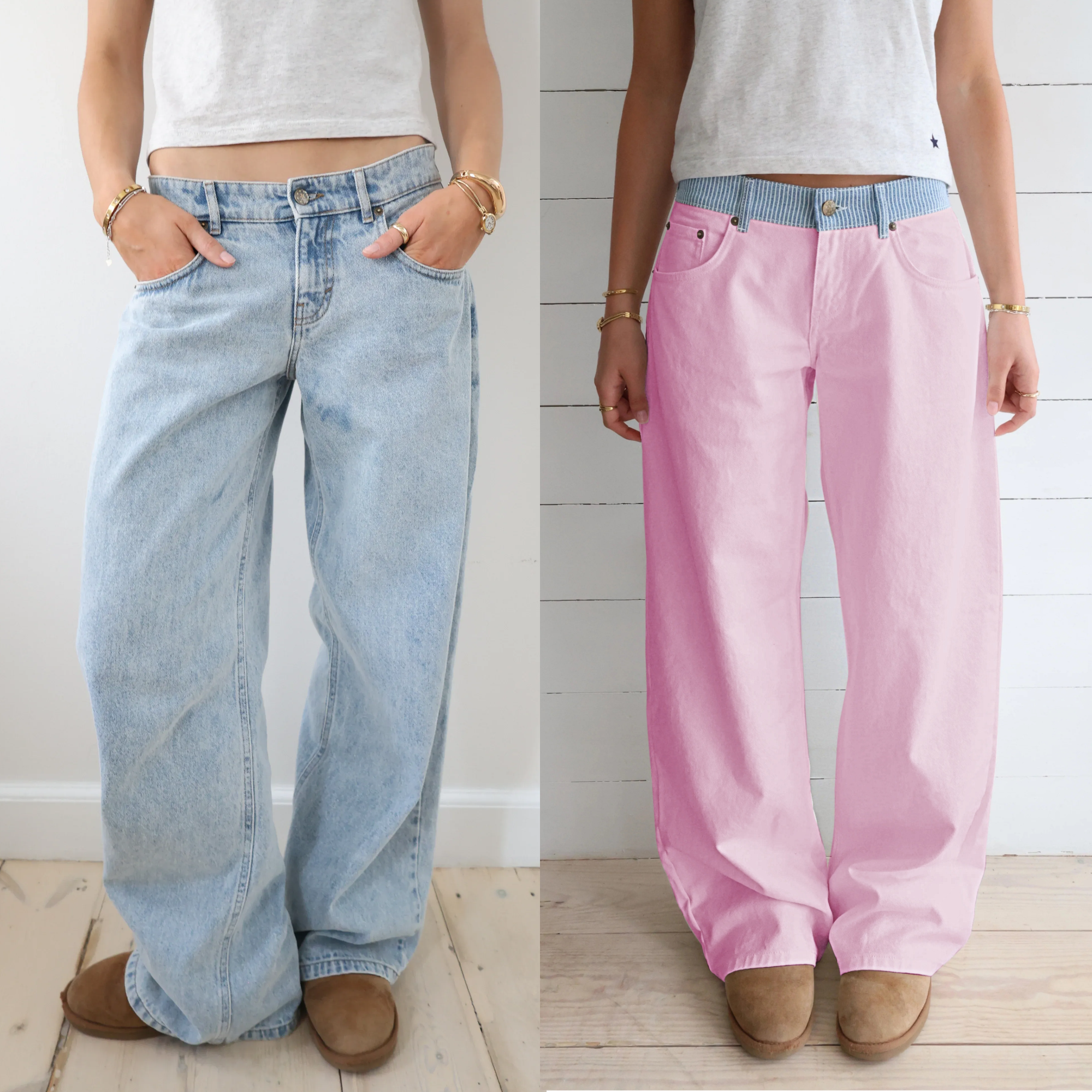 Adjustable Wide Leg Jeans (Buy 2 Free Shipping)
