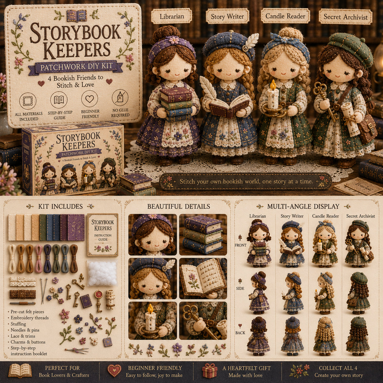 🧵 Tiny Worlds Collection – Patchwork DIY Kit Series