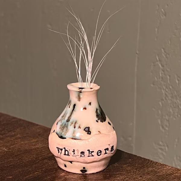 Hand-Thrown Whiskers Keepsake Vase