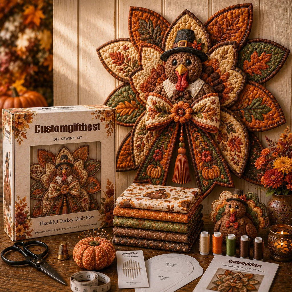 🍂 Thanksgiving Quilt Bow DIY Sewing Kit – Create A Cozy Thanksgiving Quilt Bow At Home