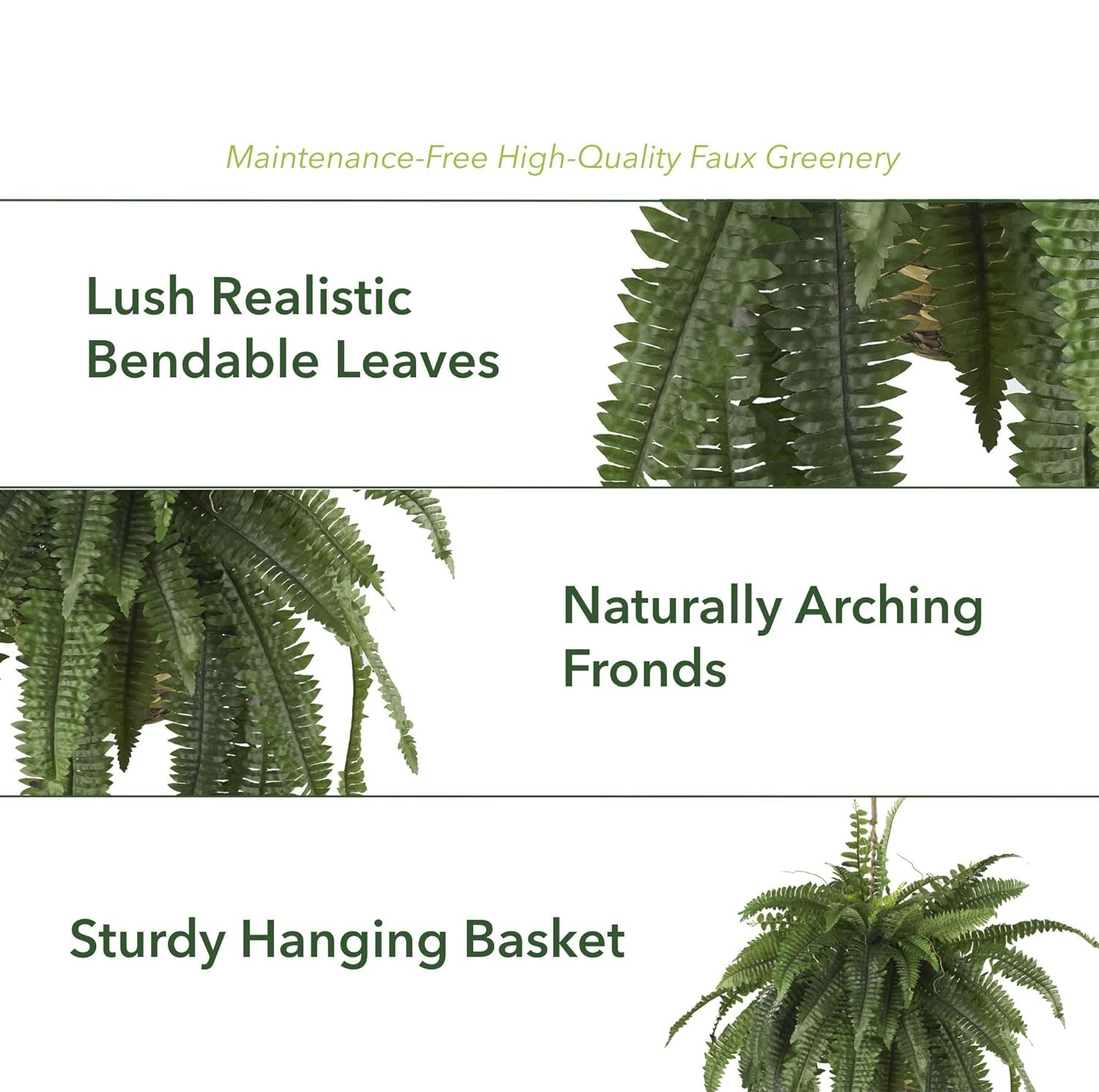 Artificial Hanging Fernplant-Effortless Greemery For Home&Garden