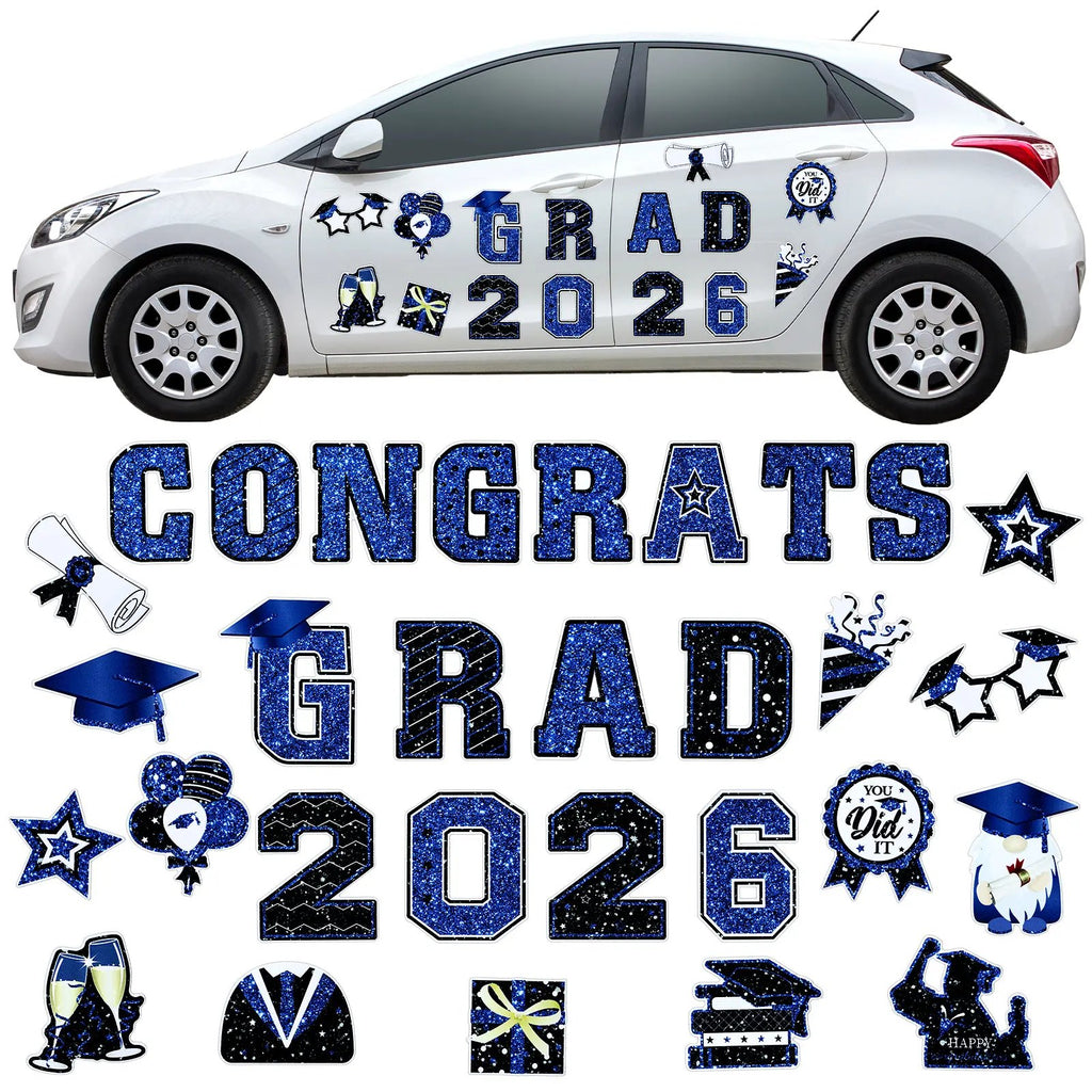 2026 Grad Magnets – 30Pcs Set for Celebration Decor🧲(Cars, Fridges & More)
