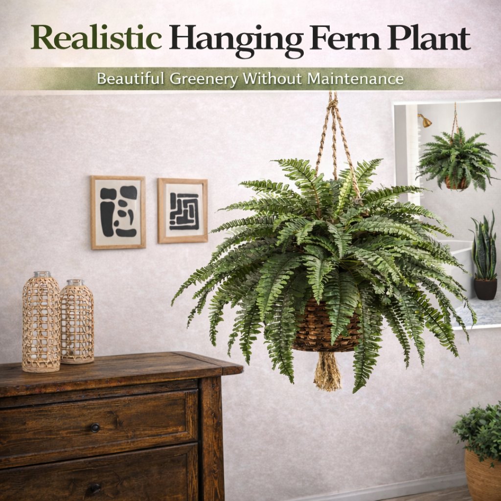 Artificial Hanging Fernplant-Effortless Greemery For Home&Garden