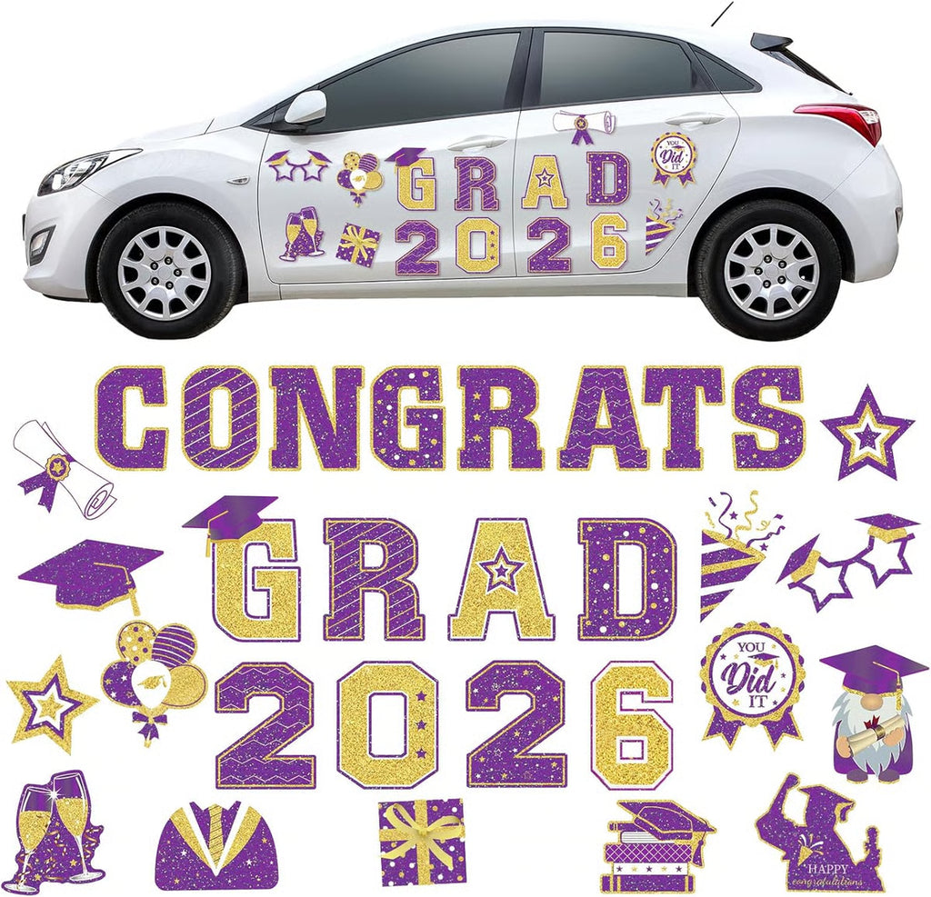 2026 Grad Magnets – 30Pcs Set for Celebration Decor🧲(Cars, Fridges & More)