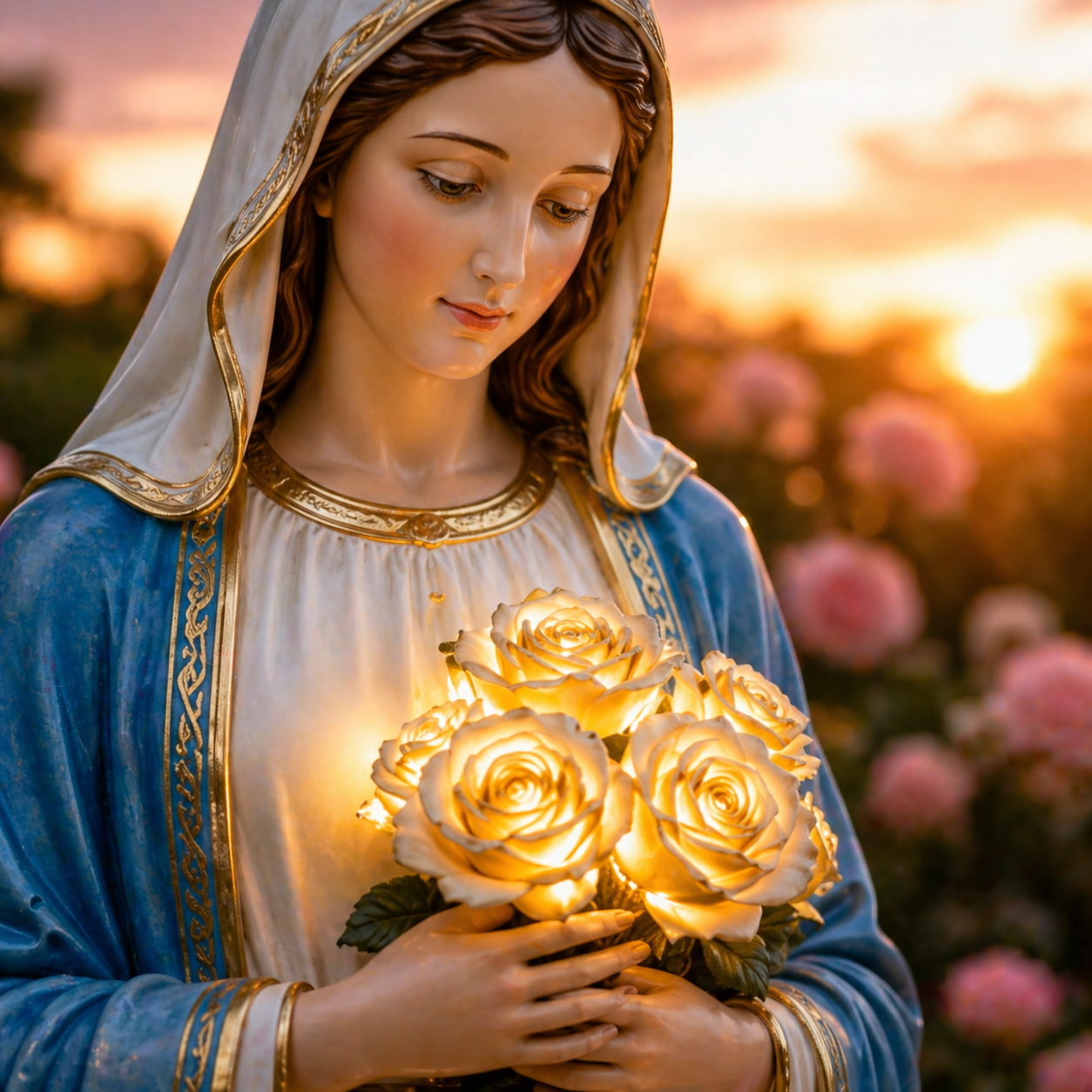 Virgin Mary Garden Light