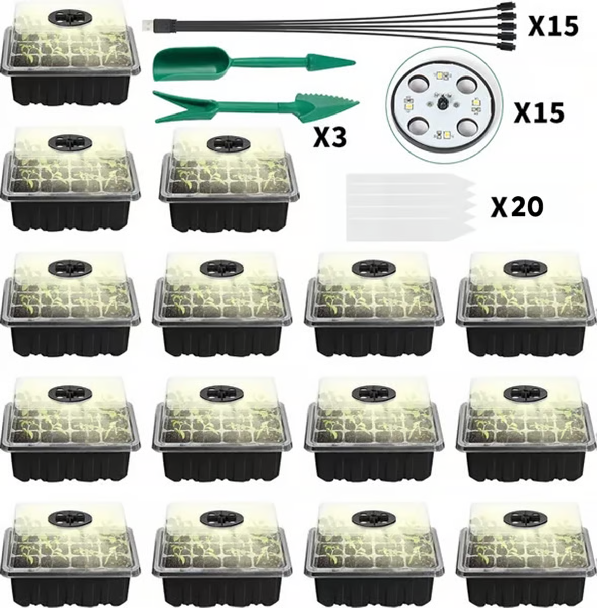 Seed Starter Trays with Grow Light