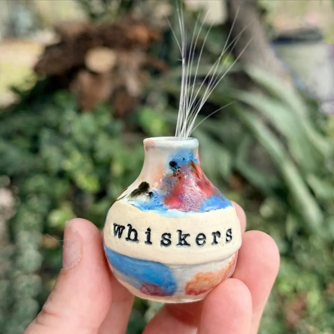 Hand-Thrown Whiskers Keepsake Vase