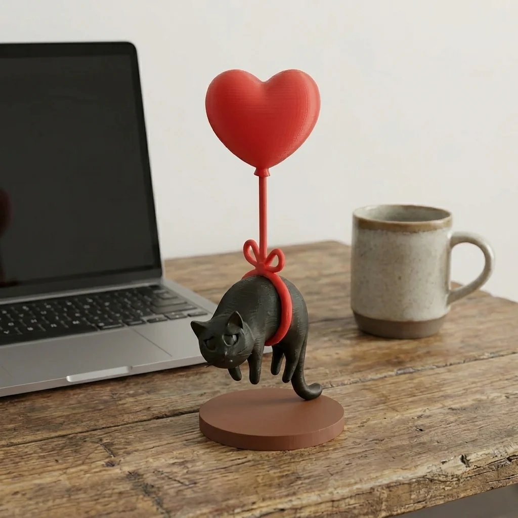 Purrfectly Floating Love – Cute Cat Hanging Ornament