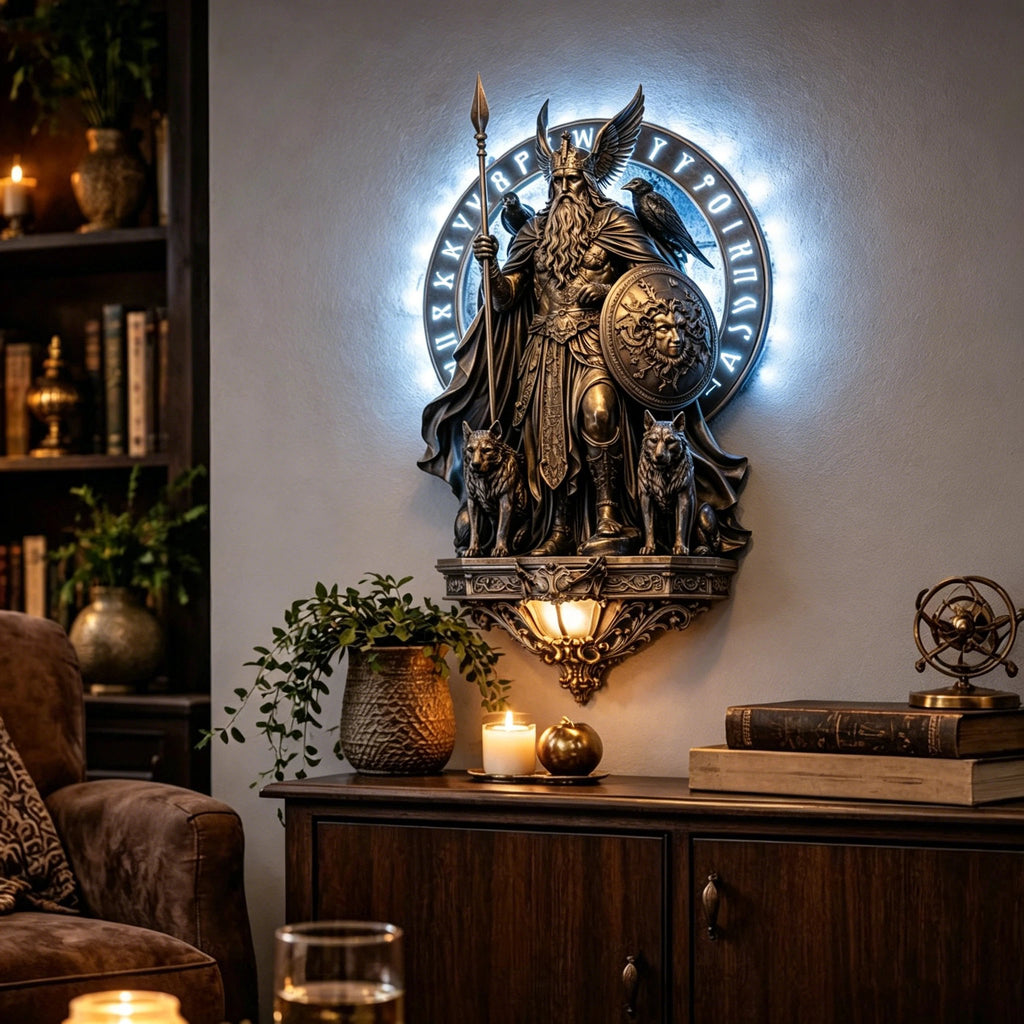 Odin Wall Lamp – The Allfather’s Watchful Light🛡️