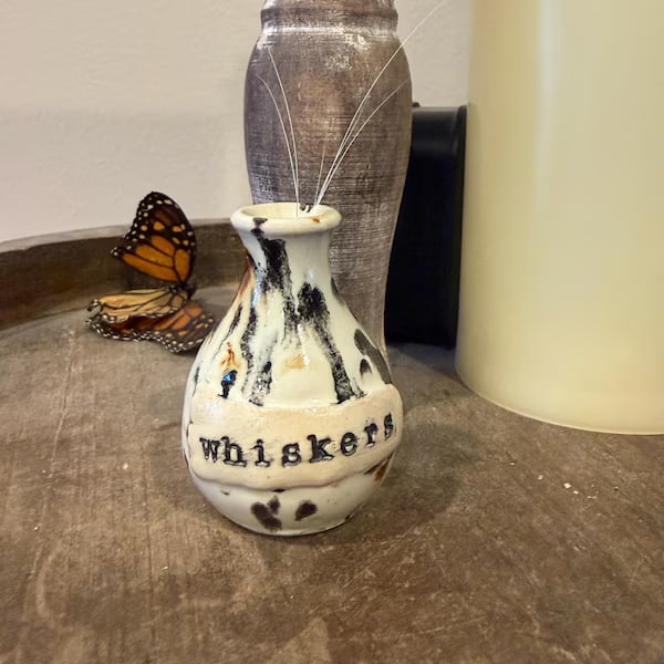 Hand-Thrown Whiskers Keepsake Vase