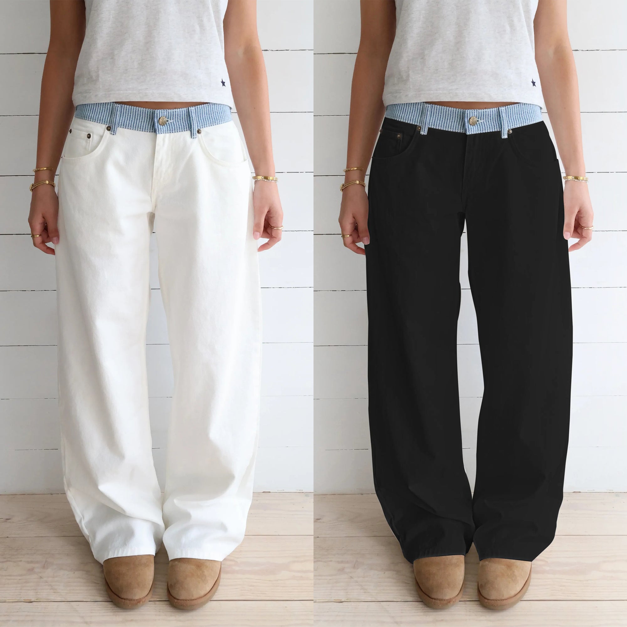 Adjustable Wide Leg Jeans (Buy 2 Free Shipping)