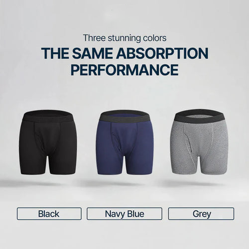Men’s Washable Incontinence Boxer Briefs