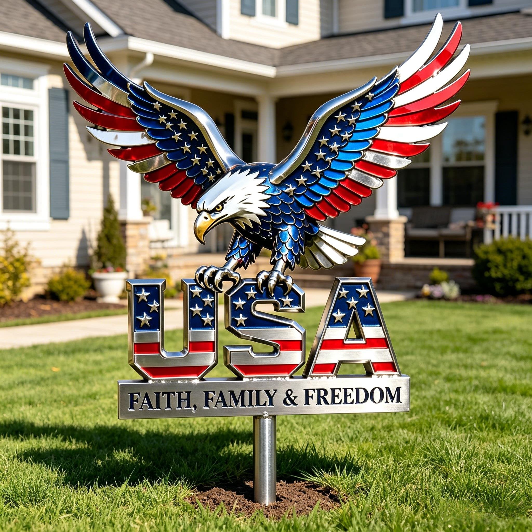 🦅American Eagle - Commemorative Metal Sign - 250th Anniversary Gift