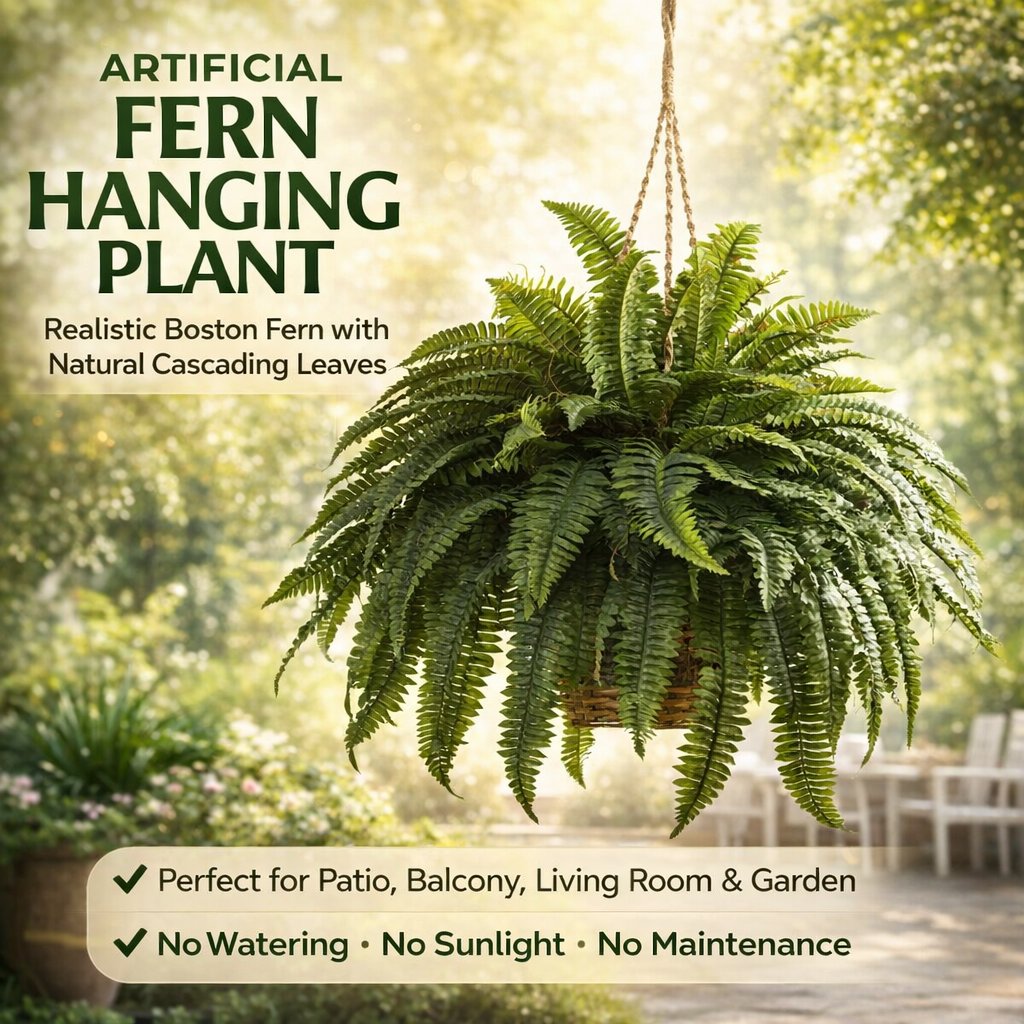 Artificial Hanging Fernplant-Effortless Greemery For Home&Garden