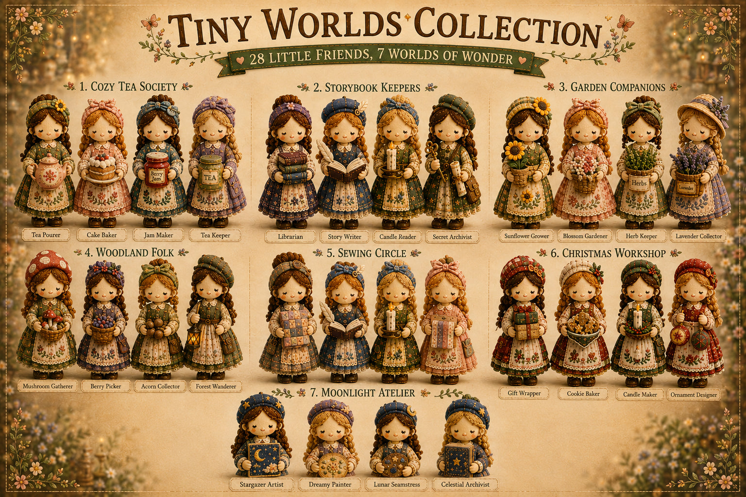 🧵 Tiny Worlds Collection – Patchwork DIY Kit Series