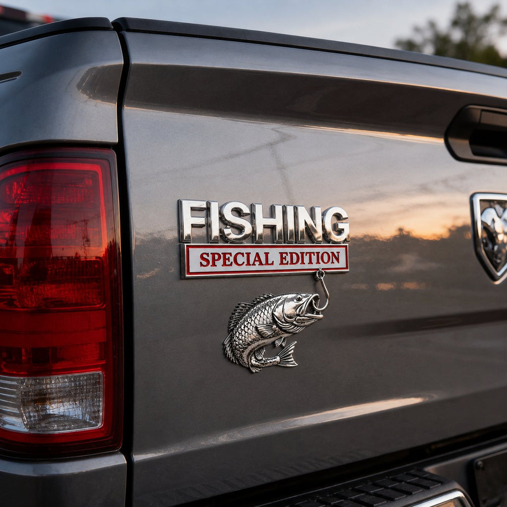🎣 Fishing Special Edition™ Premium 3D Metal Vehicle Emblem Badge