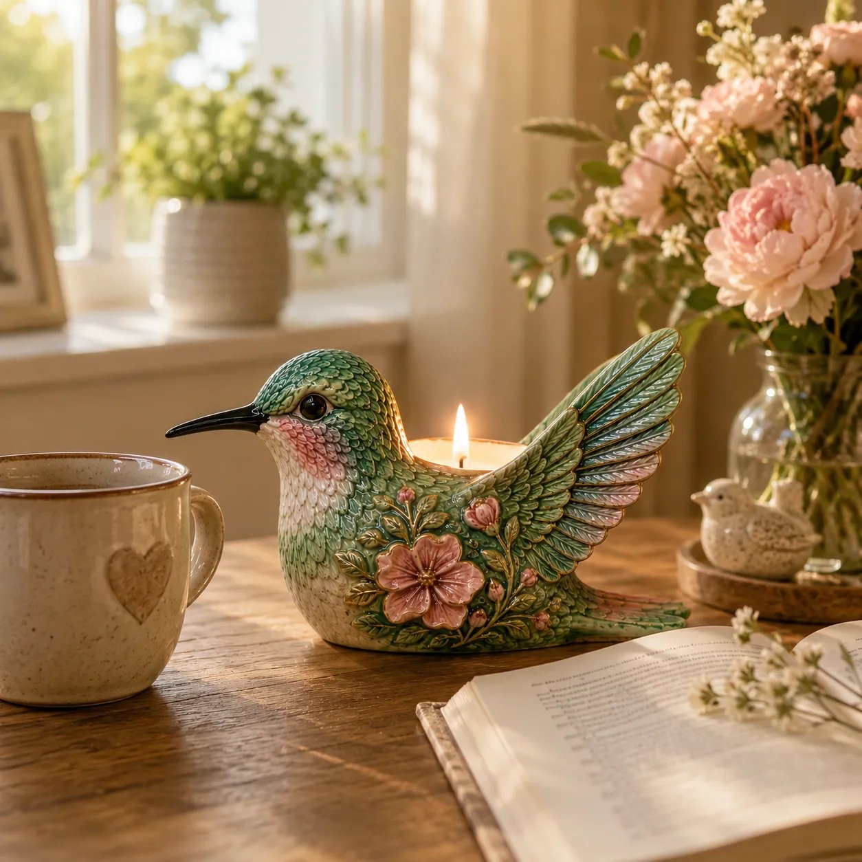 🌸Hummingbird Candle Holder Of Hope & Blessings