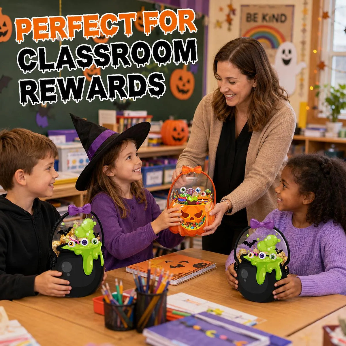 🎃Halloween Bags Plastic Halloween Goodie Bags
