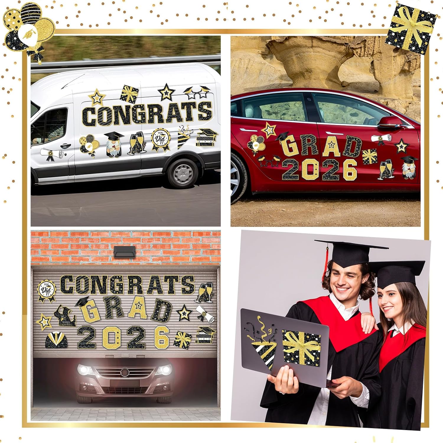 2026 Grad Magnets – 30Pcs Set for Celebration Decor🧲(Cars, Fridges & More)