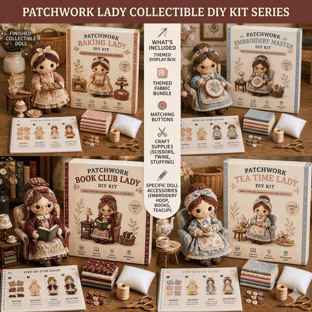 🧵Patchwork DIY Doll Kits – Handmade Fun & Creativity