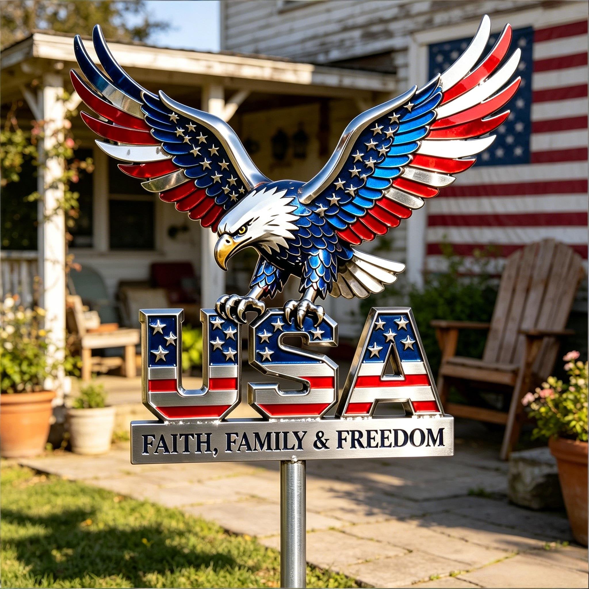 🦅American Eagle - Commemorative Metal Sign - 250th Anniversary Gift