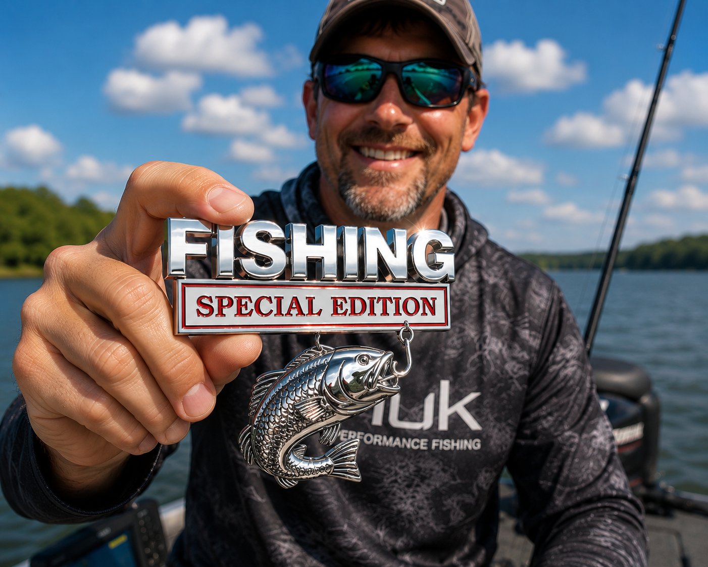 🎣 Fishing Special Edition™ Premium 3D Metal Vehicle Emblem Badge