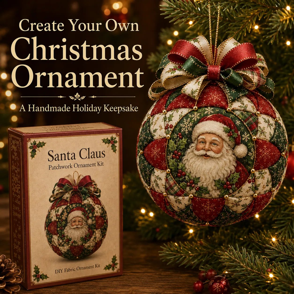 🎄Christmas Classics Patchwork Ornament DIY Kit