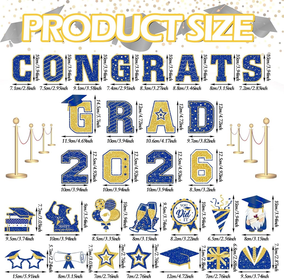 2026 Grad Magnets – 30Pcs Set for Celebration Decor🧲(Cars, Fridges & More)