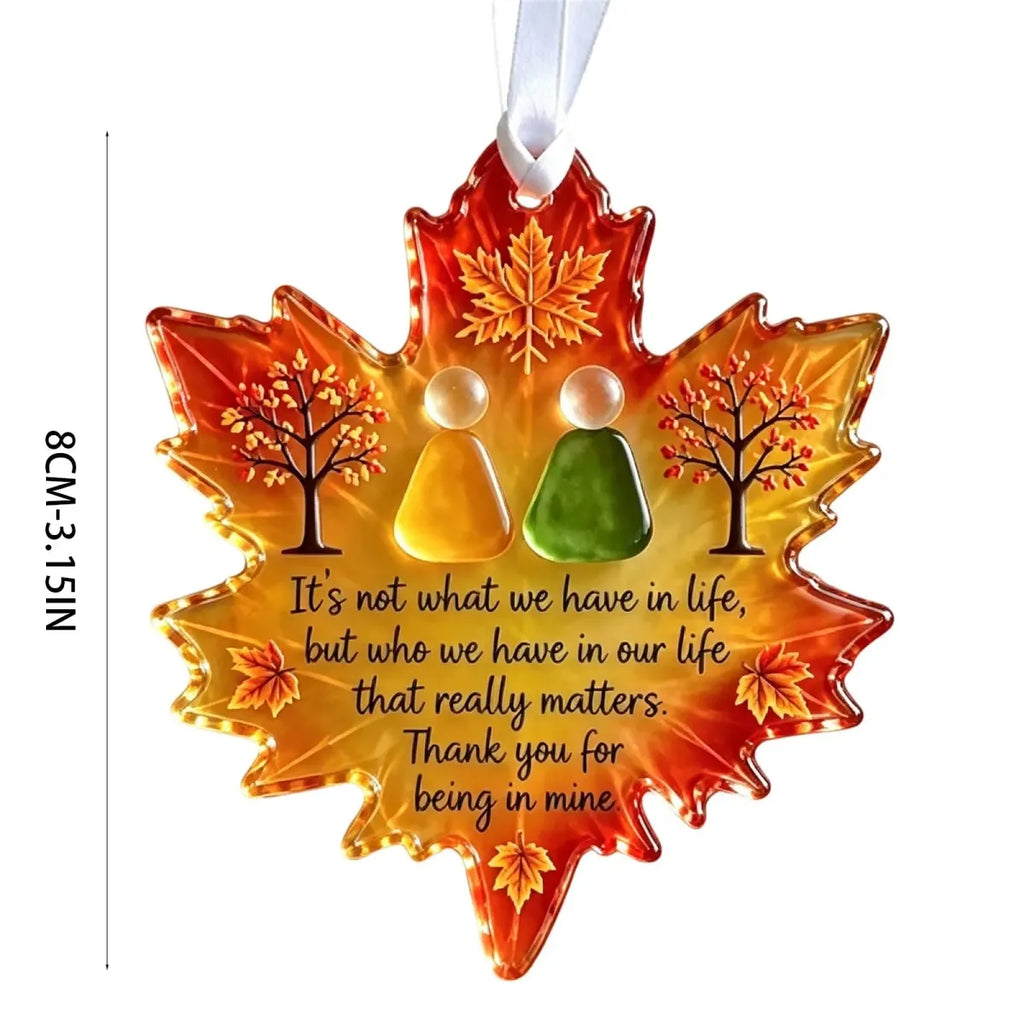 Maple Leaf Friendship Sea Glass Keepsake