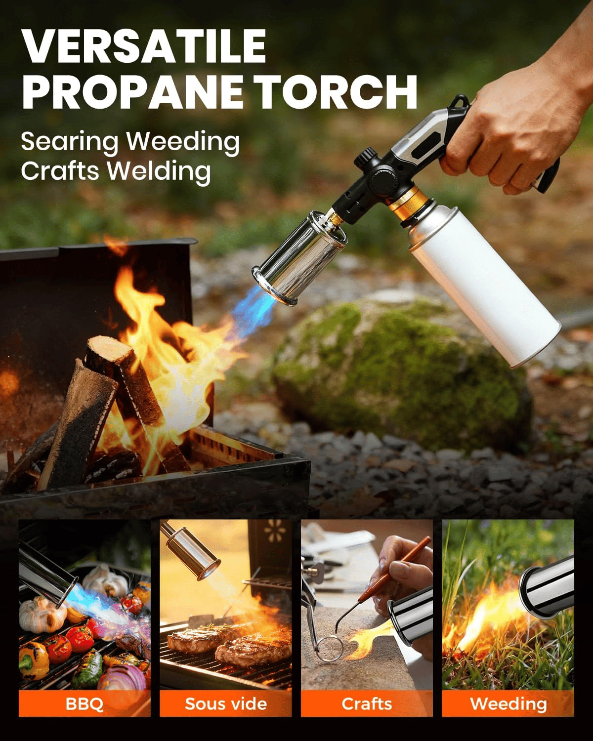 New Powerful Propane Torch -2372°F High Temp Flame(Buy 2 Free Shipping)