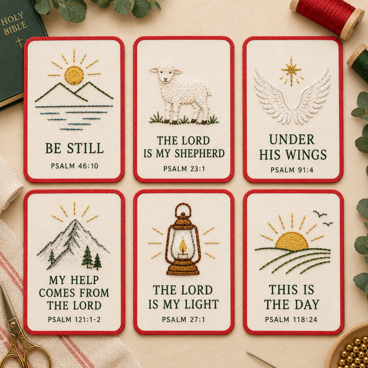 ✝️ Beloved Hymns & Psalms DIY Embroidery Art Kit