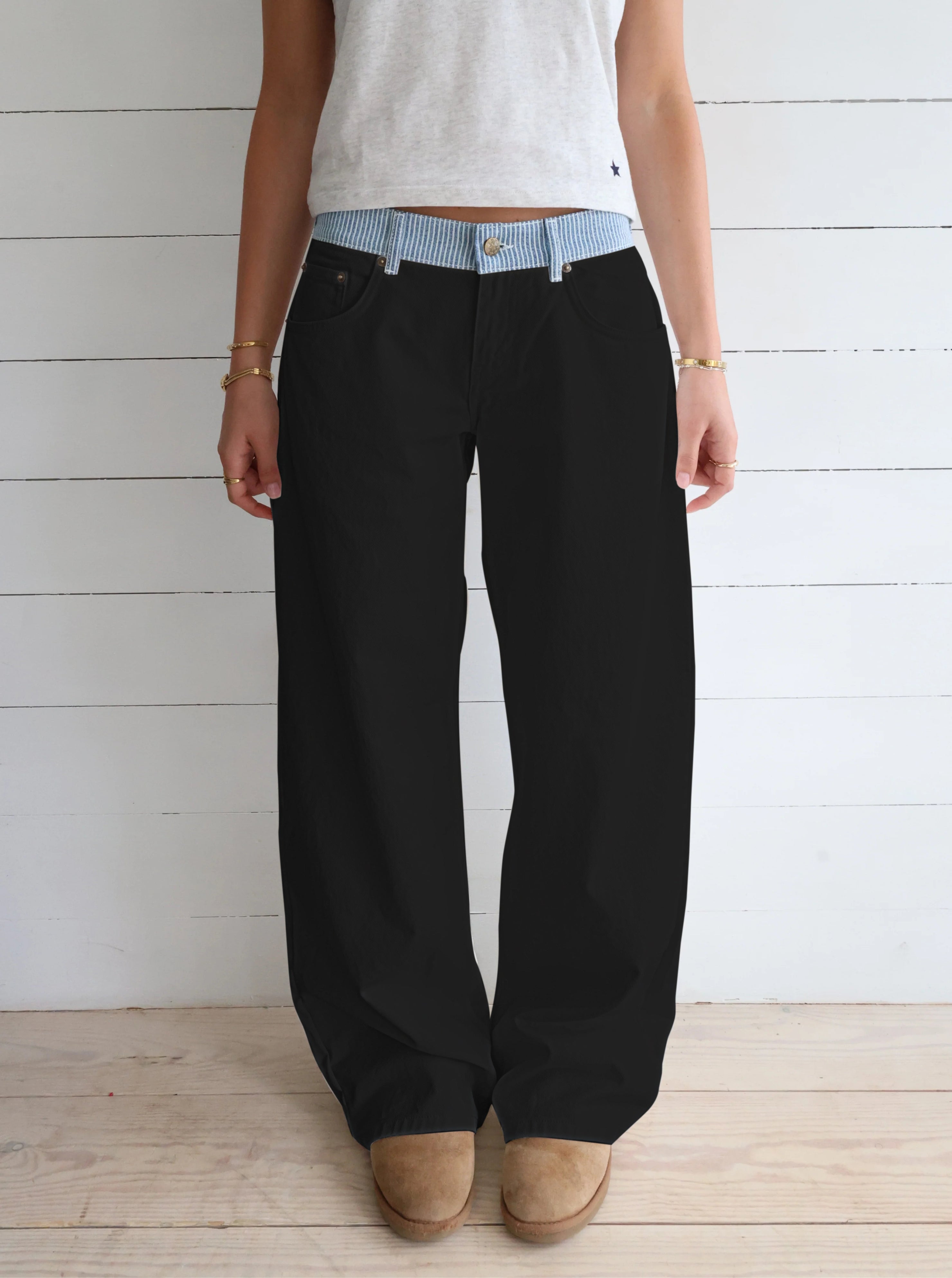 Adjustable Wide Leg Jeans (Buy 2 Free Shipping)