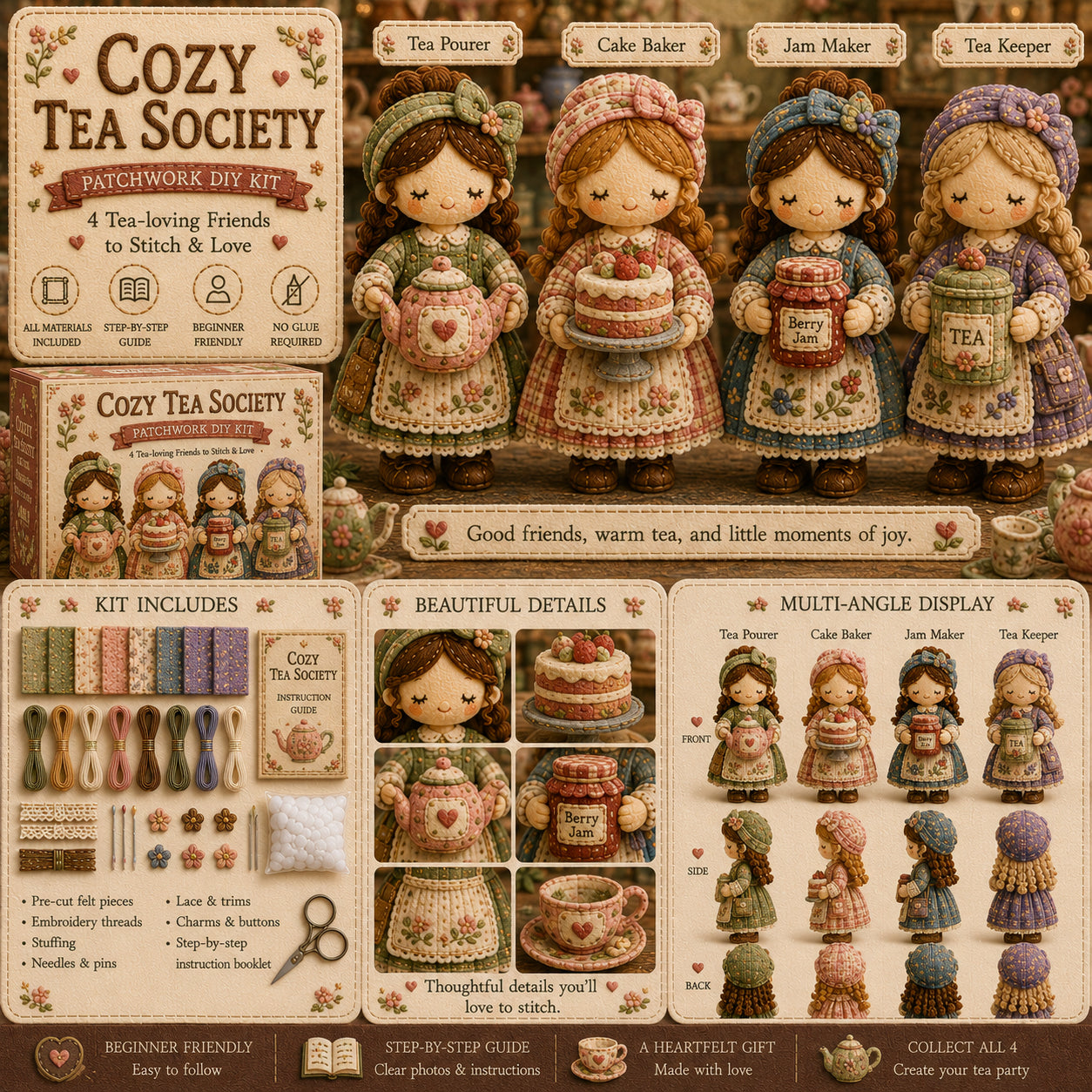 🧵 Tiny Worlds Collection – Patchwork DIY Kit Series