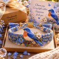 💙Handmade Bird Embroidered Bracelet Collection