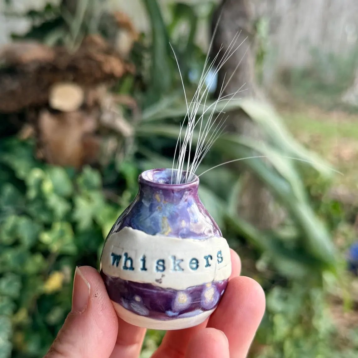 Hand-Thrown Whiskers Keepsake Vase