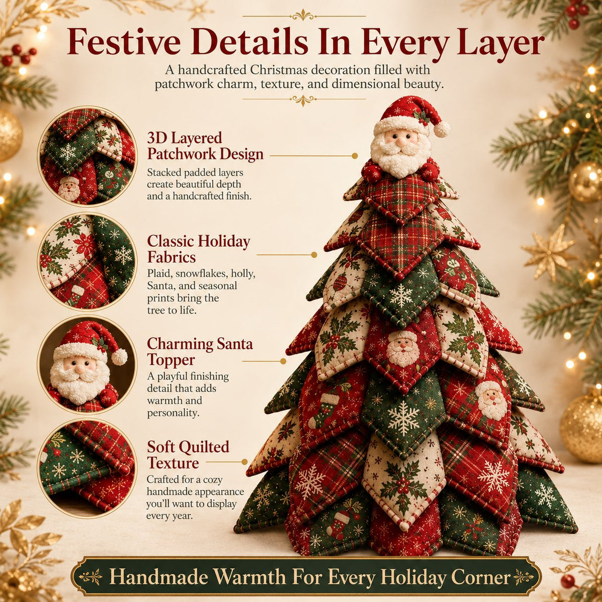 🎄Beginner-Friendly DIY Quilted Christmas Tree Kit | Complete Kit with All Tools & Step-by-Step Guide Included