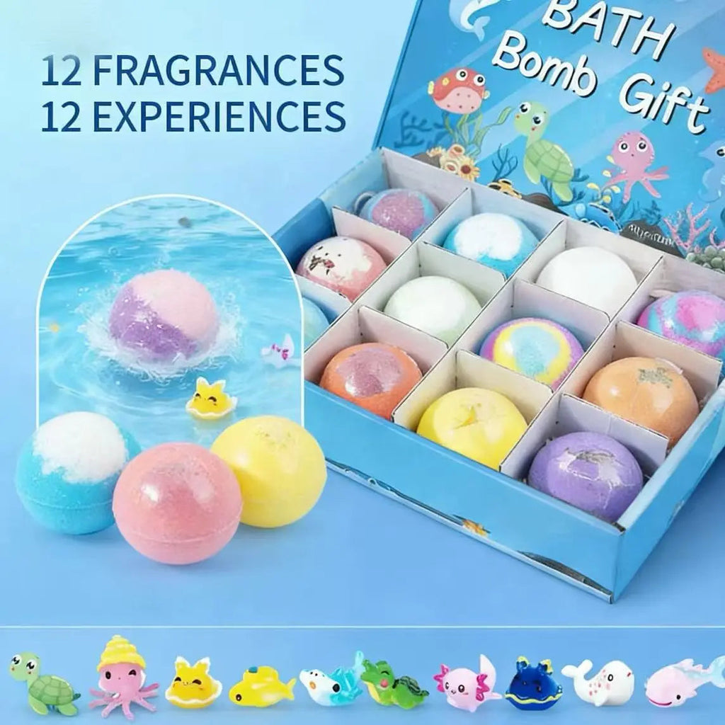 🛁 Natural Bath Bombs for Kids with Mega Bubbles & Surprise Inside 🥚