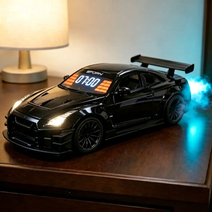 🏎️ 2026 Upgrade Hypercar Alarm Clock - Realistic Engine Revving & Motion Light Effects