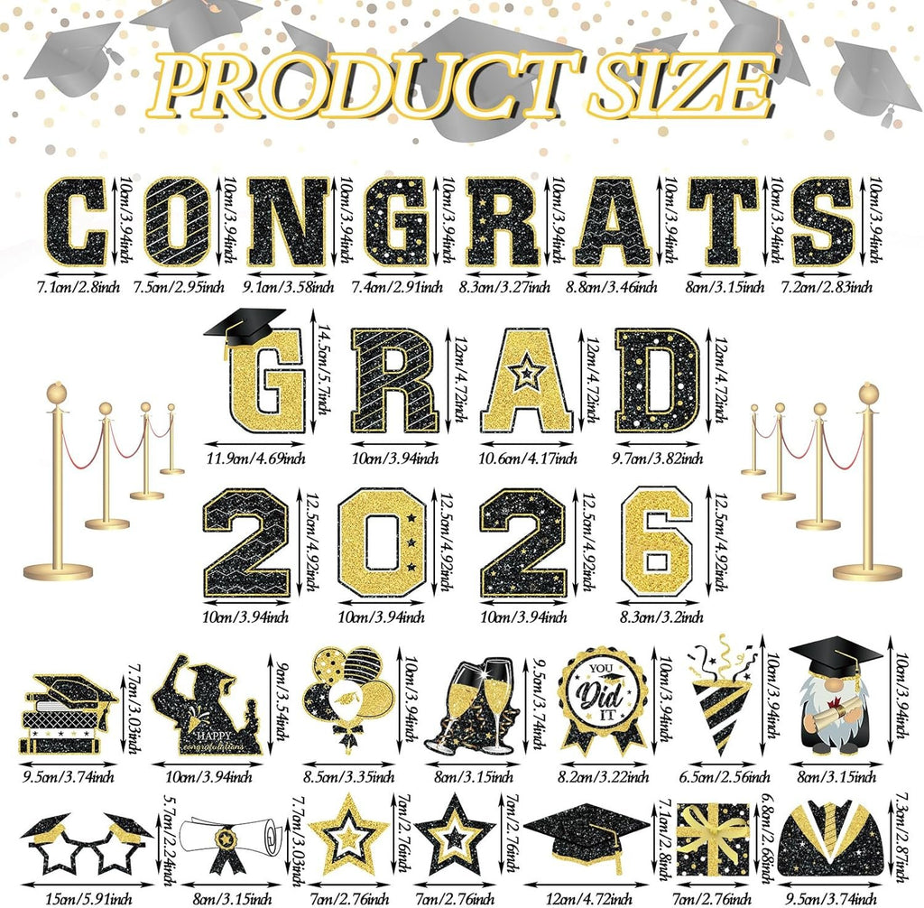 2026 Grad Magnets – 30Pcs Set for Celebration Decor🧲(Cars, Fridges & More)