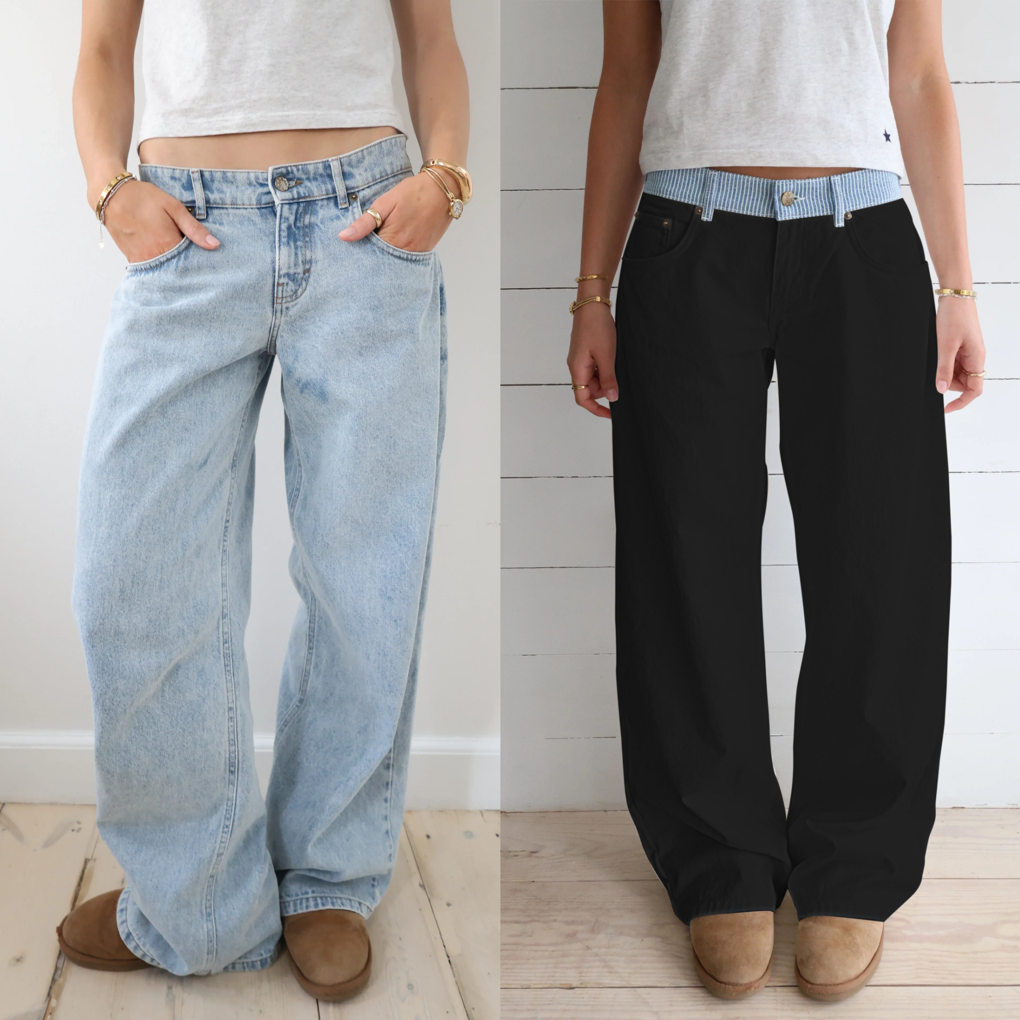 Adjustable Wide Leg Jeans (Buy 2 Free Shipping)