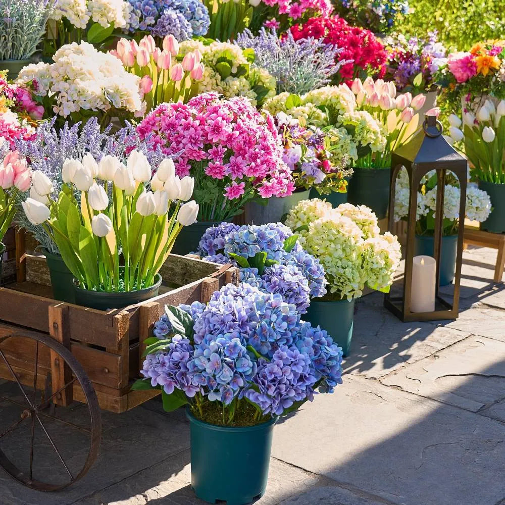 💐Artificial Outdoor Hydrangea Flowers - UV resistant, Waterproof, Windproof