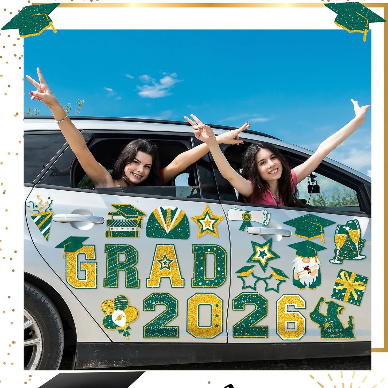 2026 Grad Magnets – 30Pcs Set for Celebration Decor🧲(Cars, Fridges & More)