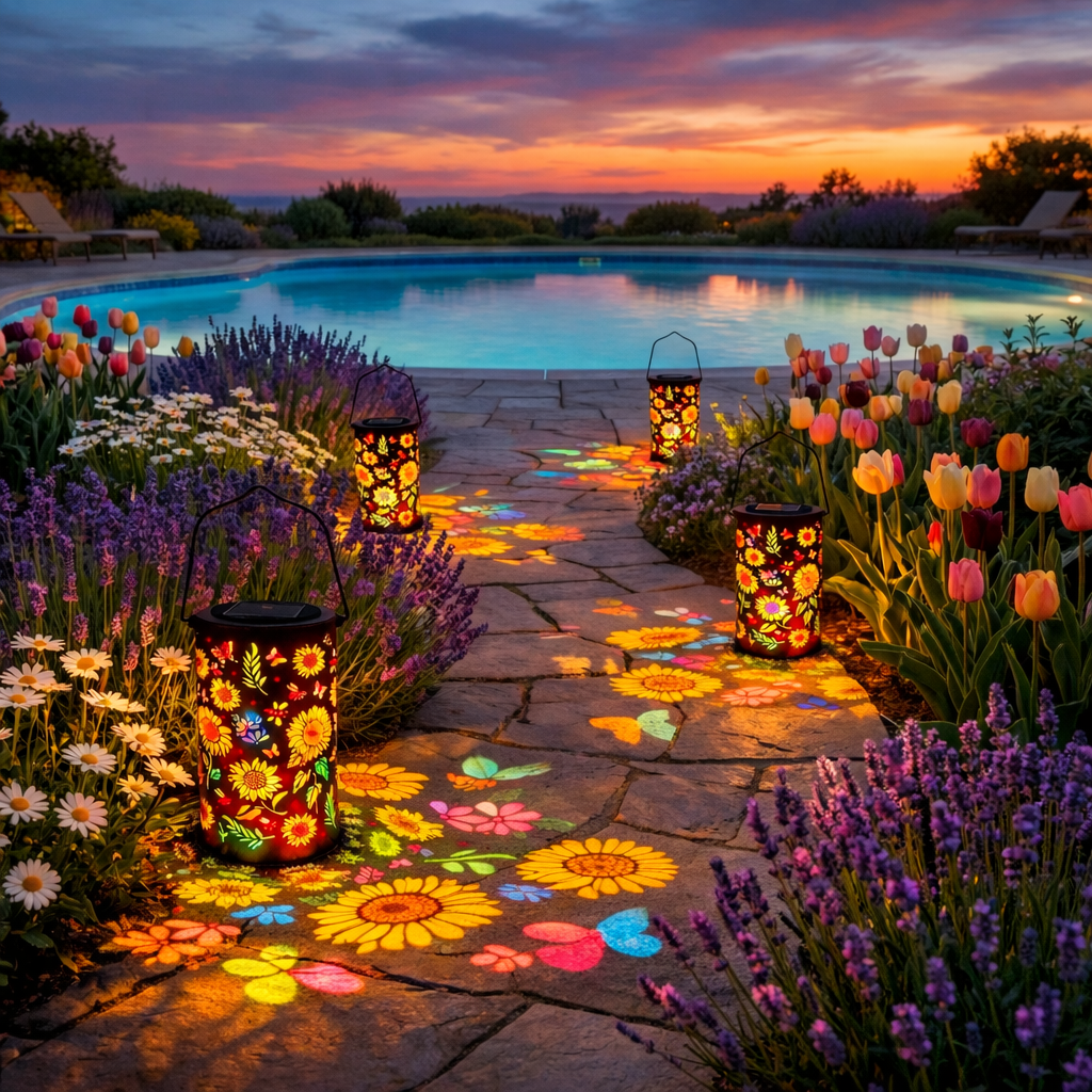 🌞Colorful Sunflower Glow Solar Garden Lantern