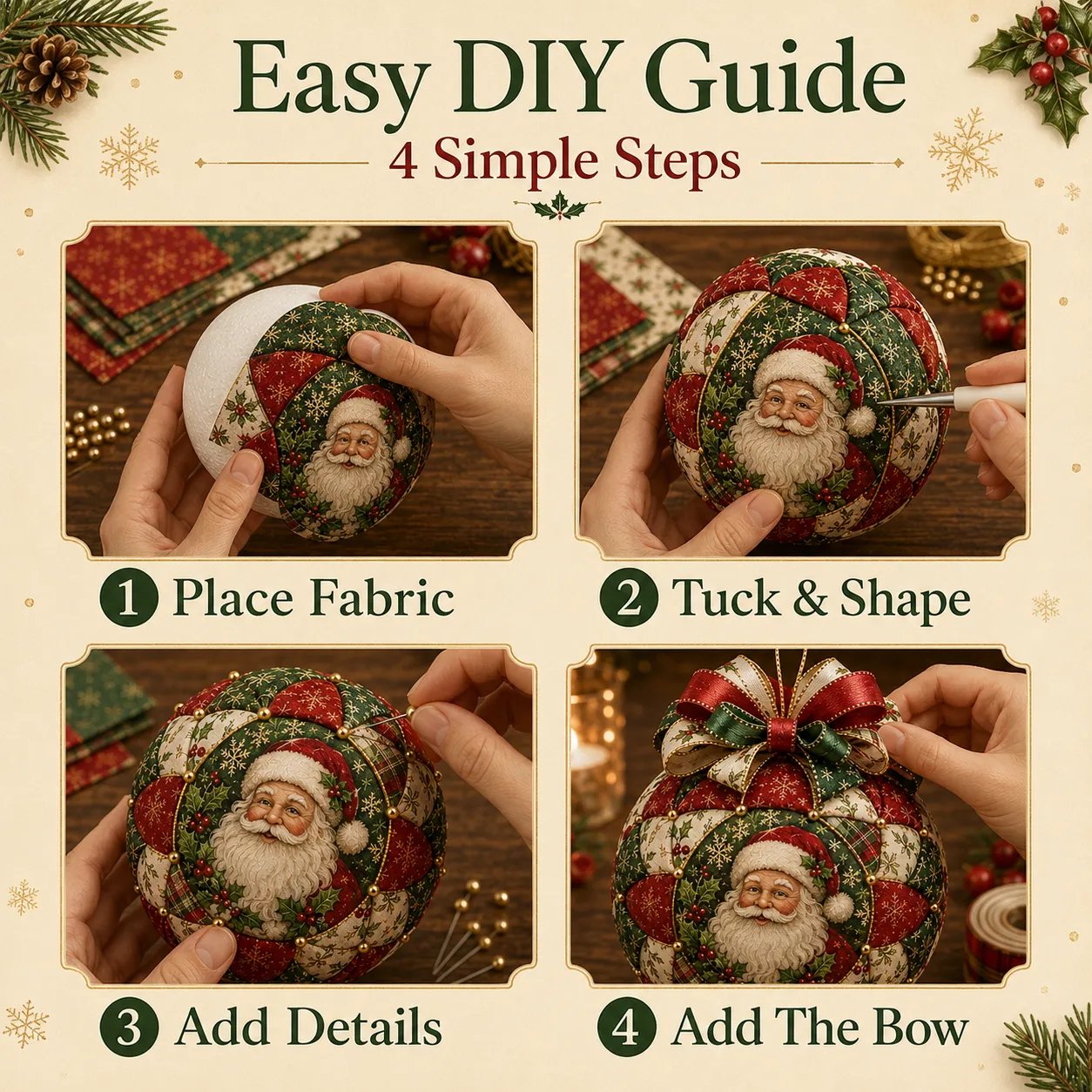 🎄Christmas Classics Patchwork Ornament DIY Kit