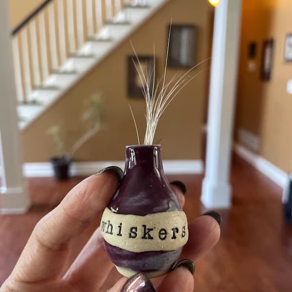 Hand-Thrown Whiskers Keepsake Vase