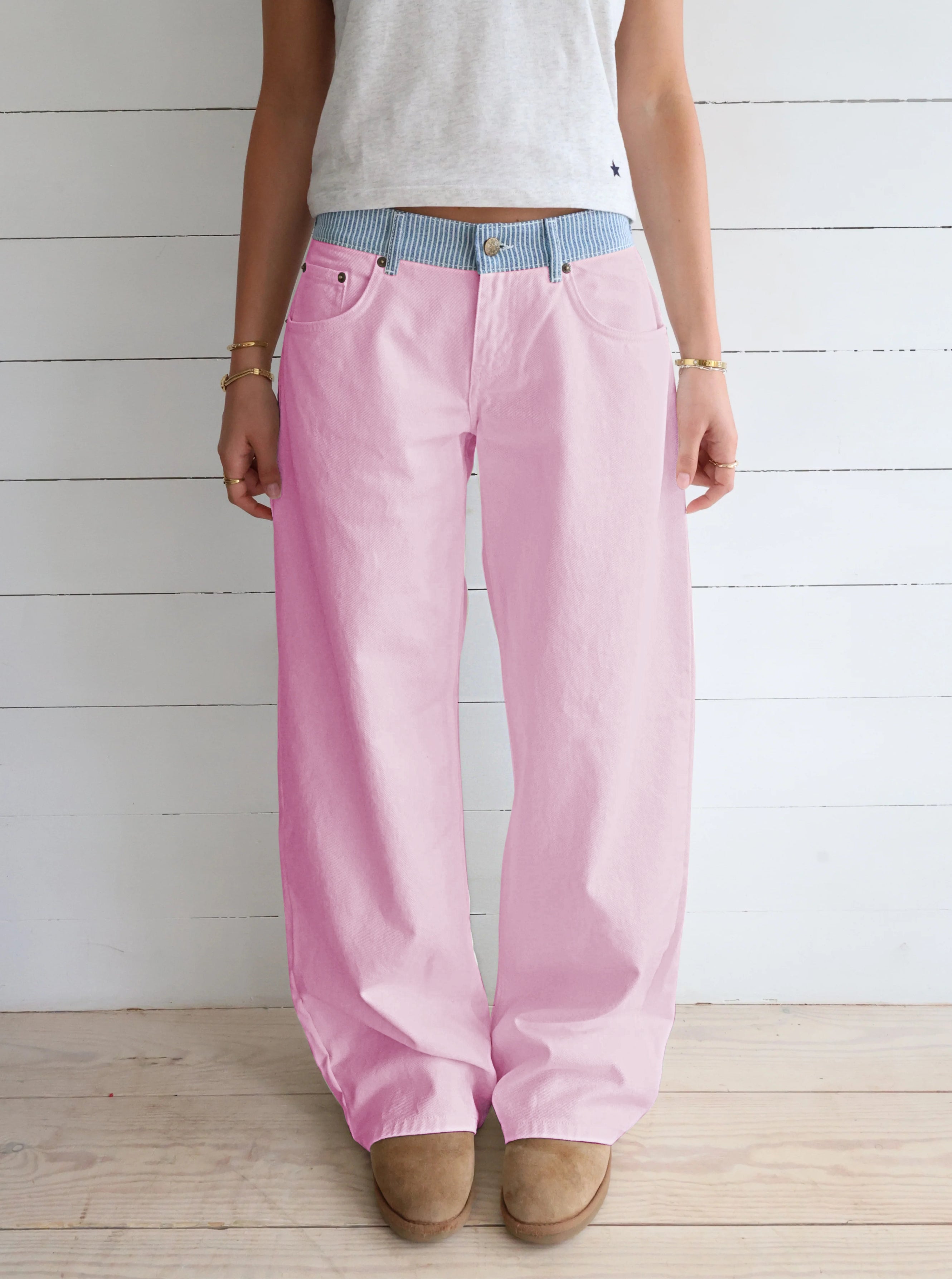 Adjustable Wide Leg Jeans (Buy 2 Free Shipping)