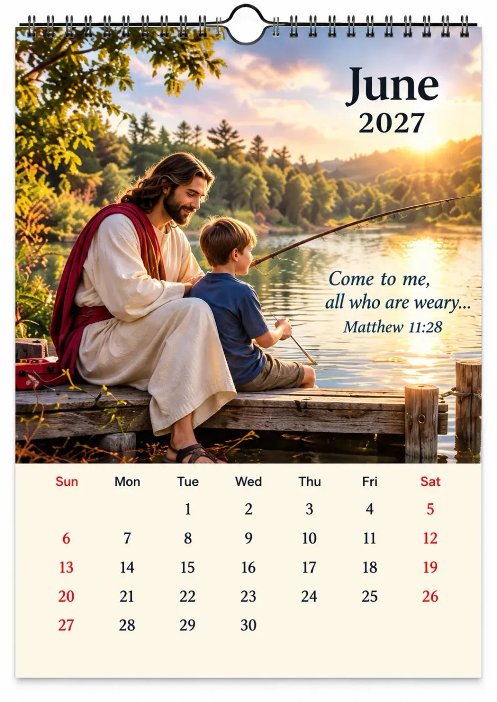 ✝️ 2027 Seasons of Faith Wall Calendar | 12 Months of Christian-Inspired Artwork, Peaceful Countryside Scenes & Shepherd Imagery for Home, Prayer Spaces & Meaningful Gifts 🌿