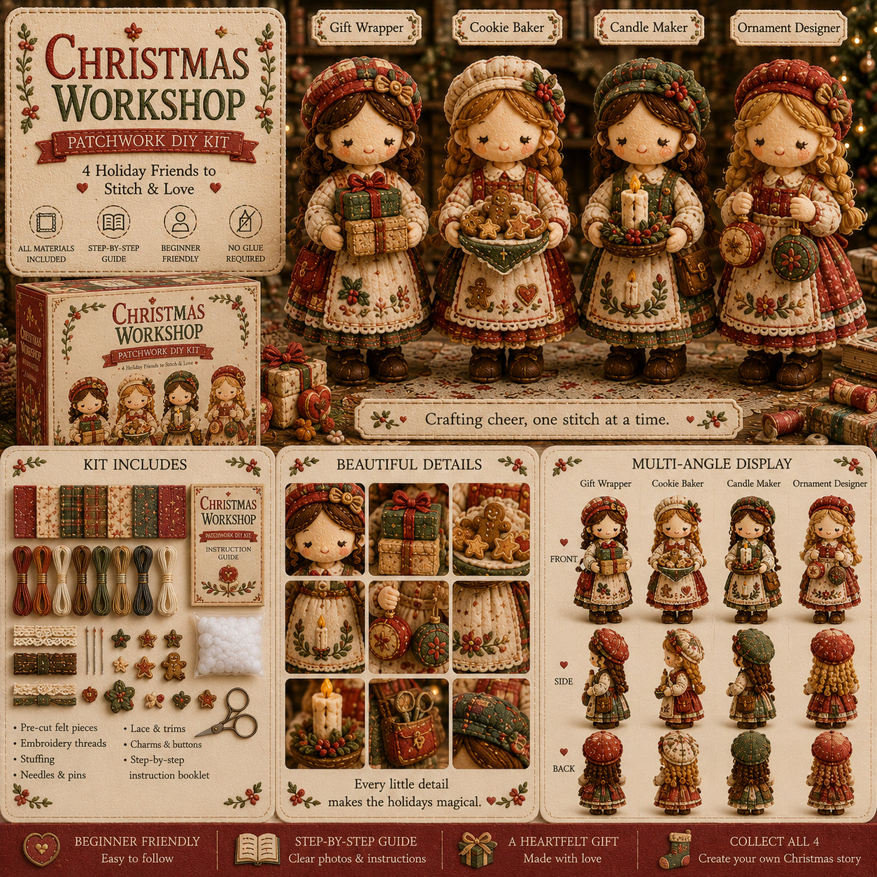 🧵 Tiny Worlds Collection – Patchwork DIY Kit Series