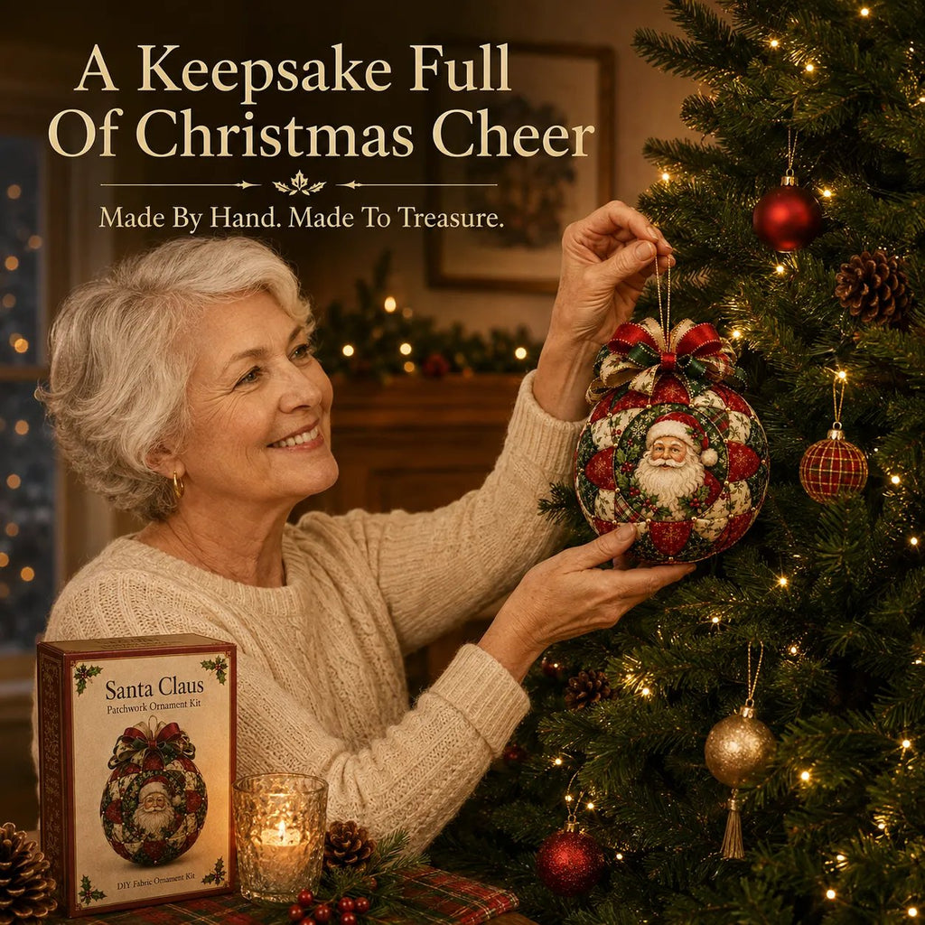 ❤️Beginner-Friendly🎄 USA 250th Anniversary Christmas Patchwork Ornament DIY Kit