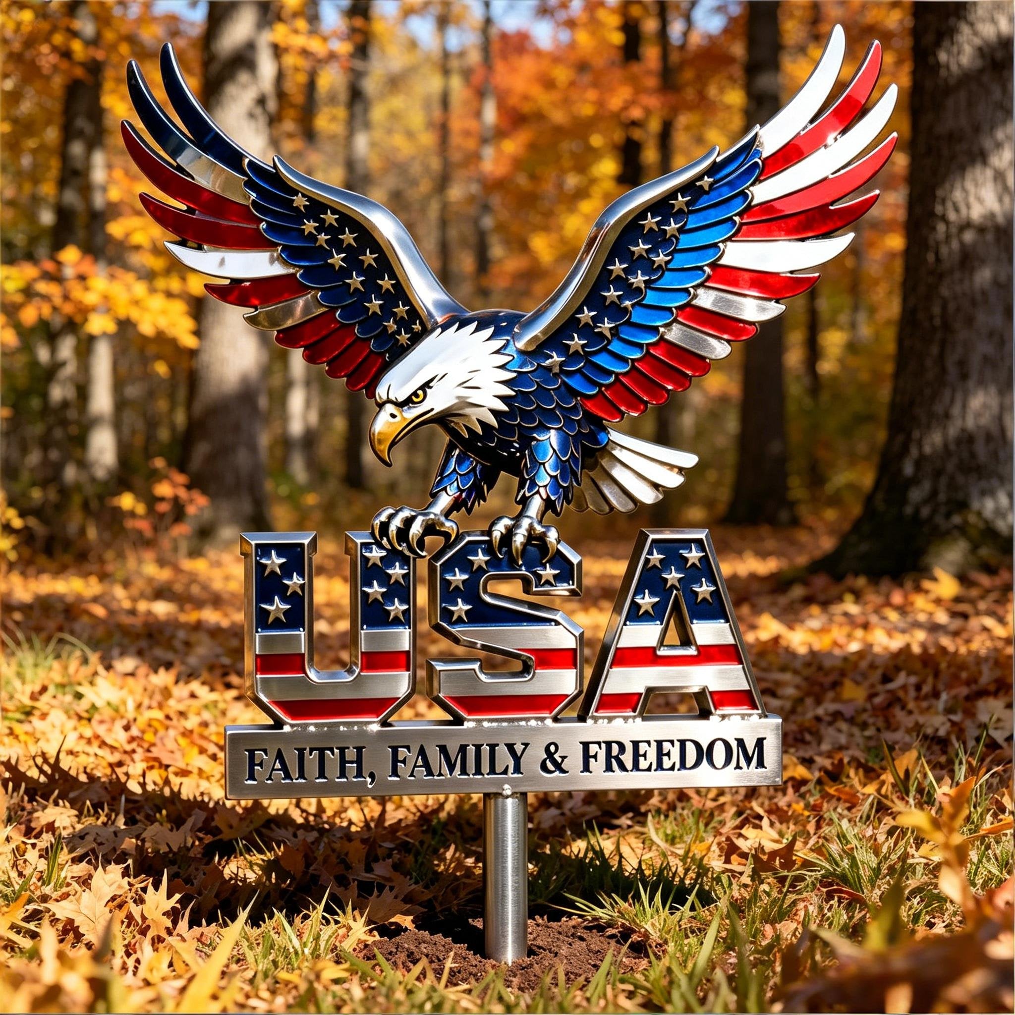 🦅American Eagle - Commemorative Metal Sign - 250th Anniversary Gift